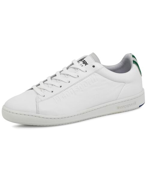 Sneakers en Cuir Blazon Sport Made in France blanc/vert